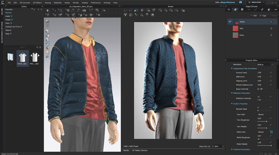 CLO 3D screenshot 2